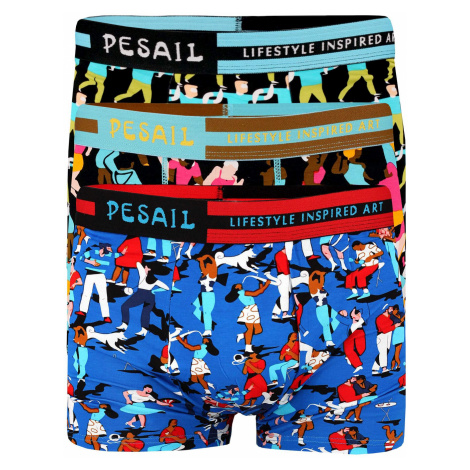 Lifestyle Art bavlněné veselé boxerky MPC85699 - 2ks modrá PESAIL