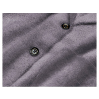 Krátký šedý vlněný přehoz přes oblečení typu alpaka (7108-1)