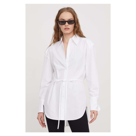 Košile HUGO bílá barva, relaxed, s klasickým límcem, 50513277 Hugo Boss