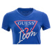 Dámské sytě modré tričko Guess zdobené kamínky