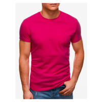 Tmavě růžové pánské basic tričko Edoti