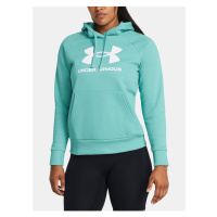 Tyrkysová mikina Under Armour UA Rival Fleece Big Logo Hdy