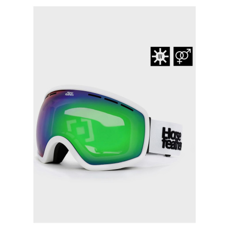 Snowboardové brýle Knox - white/mirror green HORSEFEATHERS