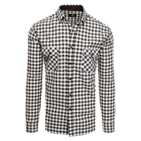 D Street Pánská kostkovaná košile Itai bílo-černá ruznobarevne