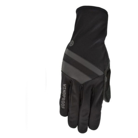 AGU Cyklistické rukavice dlouhoprsté - WINDPROOF - černá