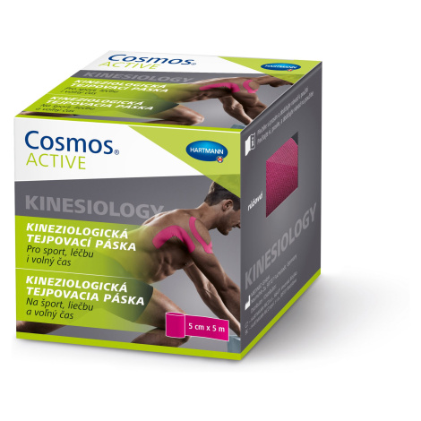 Cosmos Active Kinesiology 5 cm x 5 m tejpovací páska 1 ks růžová COSMOS COMFORT