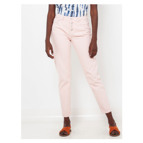 Světle růžové slim fit kalhoty CAMAIEU Camaïeu