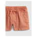 Oranžové holčičí dětské kraťasy pull-on shorts