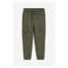 H & M - Kalhoty jogger cargo - zelená