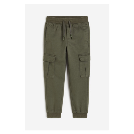 H & M - Kalhoty jogger cargo - zelená H&M