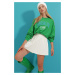 Trend Alaçatı Stili Sweatshirt - Green - Relaxed fit