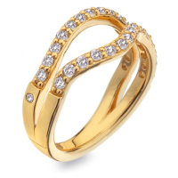 Hot Diamonds Luxusní pozlacený prsten s diamantem a topazy Jac Jossa Soul DR223 55 mm