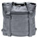 Velký středně šedý kabelko-batoh z eko kůže