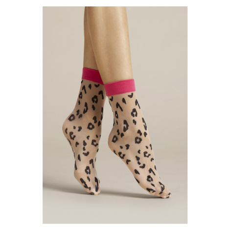 Leopardí ponožky Amalia 20DEN