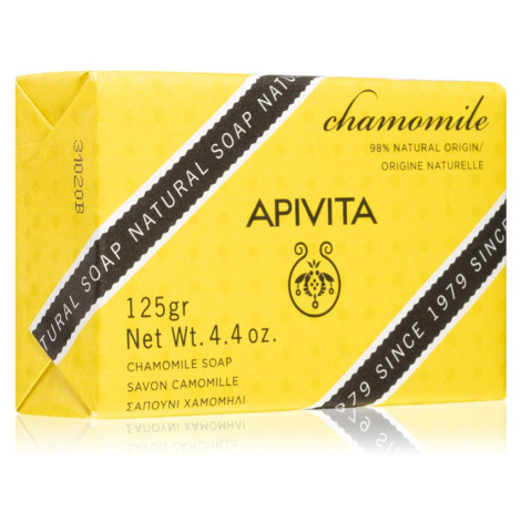 Apivita Natural Soap Chamomile čisticí tuhé mýdlo 125 g