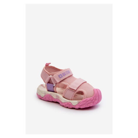 Dívčí sandály na suchý zip Big Star Růžové