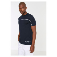 Pánské tričko Trendyol TMNSS22TS0610/Navy blue