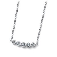 Oliver Weber Elegantní ocelový náhrdelník s čirými krystaly Change 12254