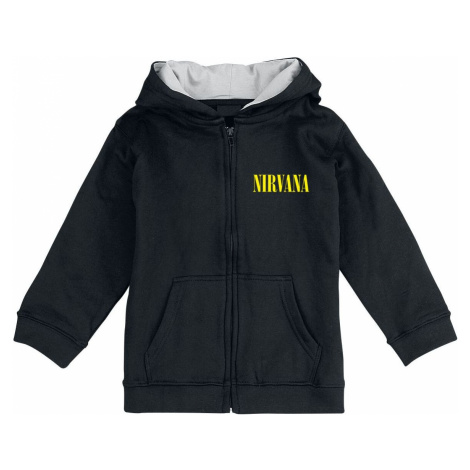 Nirvana Metal Kids - Smiley detská mikina s kapucí na zip černá