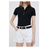 Džínové šortky Polo Ralph Lauren dámské, bílá barva, hladké, high waist