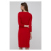Šaty Lauren Ralph Lauren červená barva, mini, jednoduchý