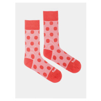 Růžové puntíkované ponožky Fusakle Chamaleon