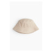 H & M - Bavlněný klobouk bucket - béžová