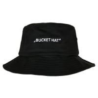 Lettered Bucket Hat černý