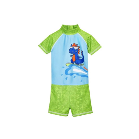 Playshoes Jednodílný oblek s UV ochranou Dino modrozelený