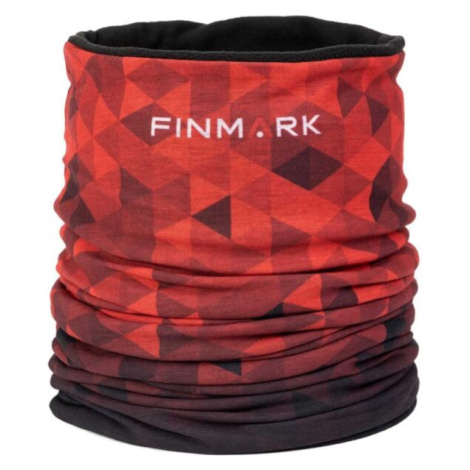 Finmark FSW-211 Multifunkční šátek s fleecem, červená, velikost