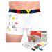 Pánské boxerky Styx sportovní guma bílé + fixy na textil (GF1061)
