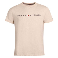 Tommy Hilfiger CN SS TEE LOGO Pánské tričko, béžová, velikost