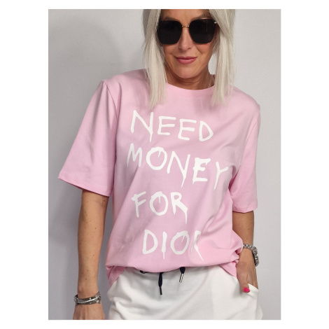 Růžové triko MONEY