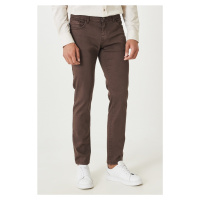 ALTINYILDIZ CLASSICS Men's Brown Casual Slim Fit Slim-fit Pants that Stretch 360 Degrees in All 