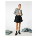 Koton Pleated Mini Flared Mini Skirt