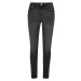 Ladies Mid Waist Skinny Jeans - black washed