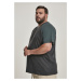 Tričko Urban Classics Raglan Contrast Tee - charcoal/bottlegreen