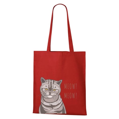 DOBRÝ TRIKO Bavlněná taška s potiskem Naštvaná kočka Barva: Červená