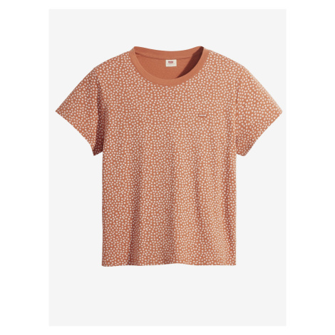 Levi&#39;s Oranžové dámské květované tričko Levi's® Baby Daisy - Dámské Levi´s