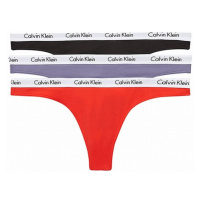 Dámská tanga Calvin Klein QD3587E 1CX 3 KUSY | černá