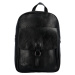 Velký universální koženkový batoh s výraznou přední kapsou Andree, černá