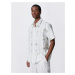 Koton Summer Shirt Short Sleeve Classic Collar Palm Printed Cotton