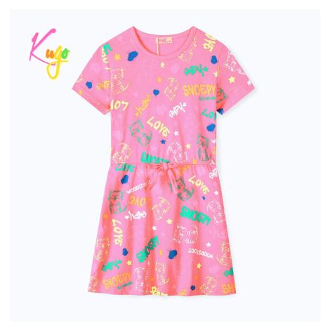 Dívčí šaty - KUGO CS1026, lososová Barva: Lososová