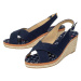 esmara® Dámské sandály na klínku (námořnická modrá)