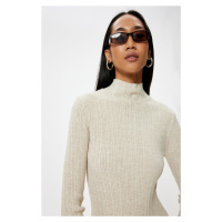 Koton Basic Knitwear Turtleneck Sweater Long Sleeve Textured