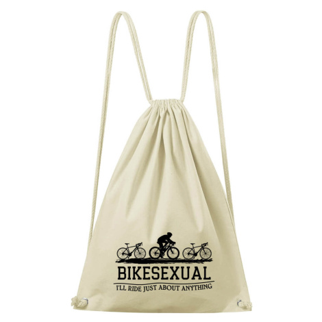 DOBRÝ TRIKO Bavlněný batoh s potiskem Bikesexual Barva: Natural