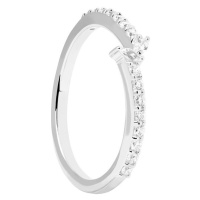 PDPAOLA Nádherný stříbrný prsten s čirými zirkony NUVOLA Silver AN02-874