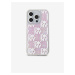 Liquid Glitter Checkered Pattern Zadní Kryt pro iPhone 15 Pro Pink DKNY