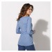 Blancheporte Tričko s tuniským výstřihem, jednobarevné modrošedá