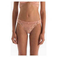 Dagi Salmon Back Mesh Front Lace Slip Panties